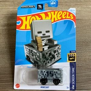 Hot Wheels Minecraft Minecart 15 Year Anniversary Hotwheels Video Game Toy Car